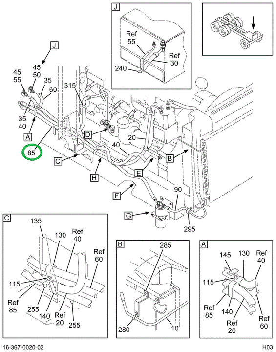 2024400C91 HOSE,ASSY DRYER TO EVAP W/134A