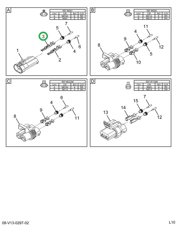 2025421C1 TERMINAL CABLE 480SERIES MALE