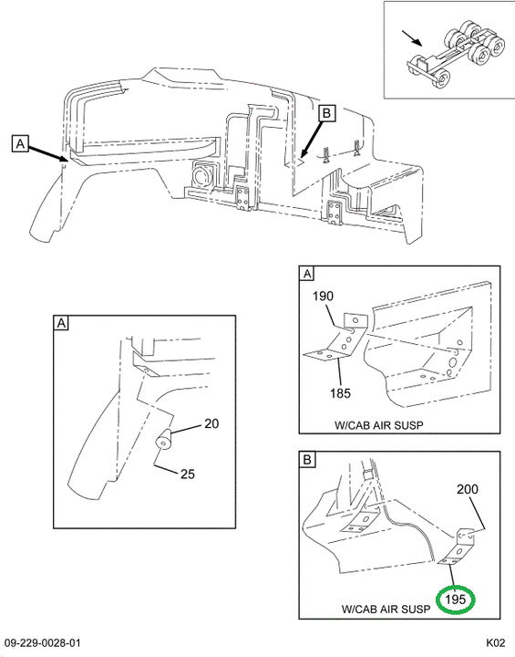 2025689C1 BRACKET,HOOD STOP RH