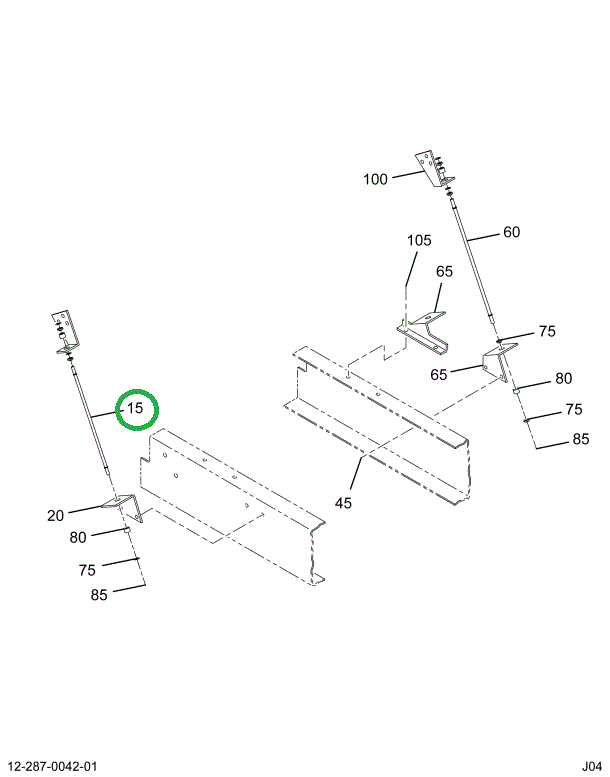 2025852C3 ROD RADIATOR STAY