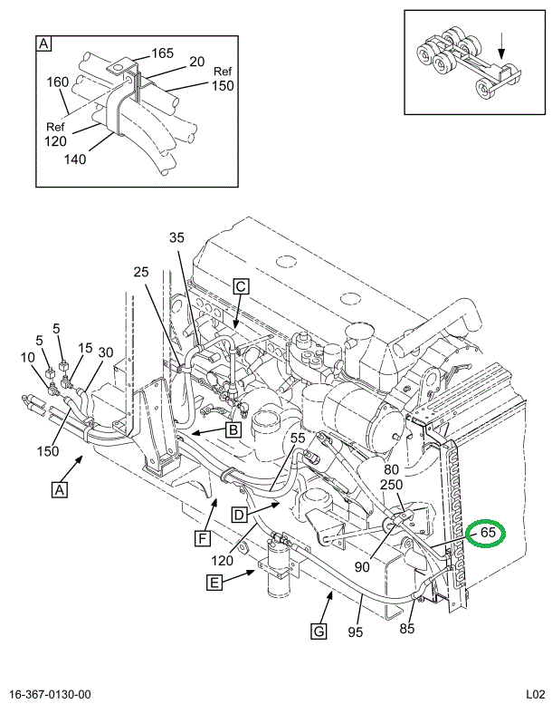 2026683C92 HOSE **ASSY COMPRESSOR TO COND