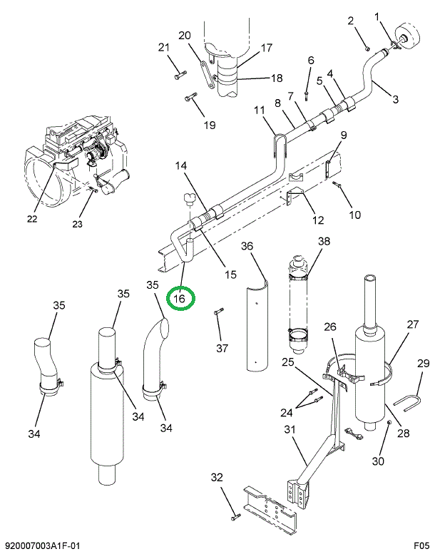 2027959C1 PIPE,EXHAUST FLEX/MUFF NON BR