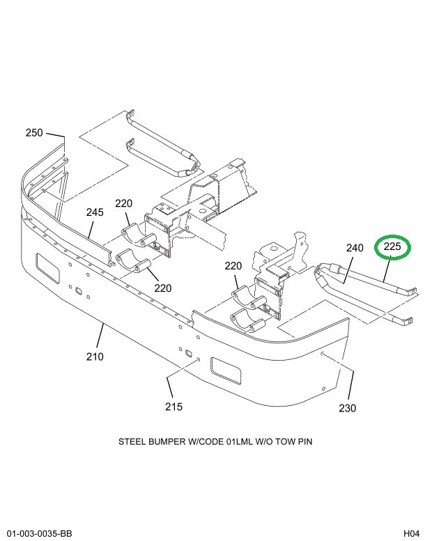 2028069C1 BRACE FRT BUMPER