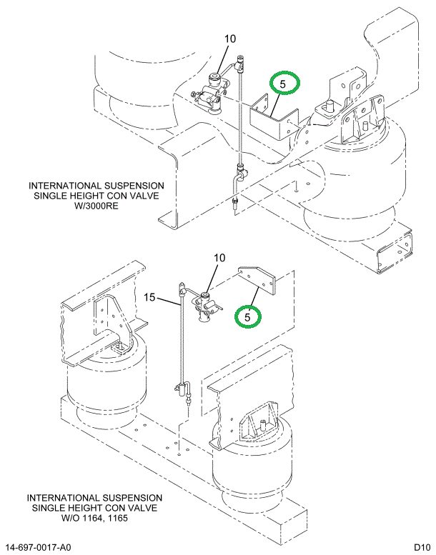 2028188C4 BRACKET HEIGHT CONTROL VALVE