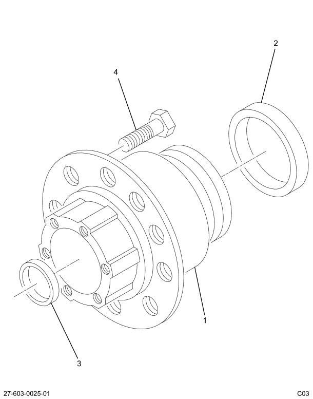 2028872C91 HUB FRT W/CUPS & STUDS