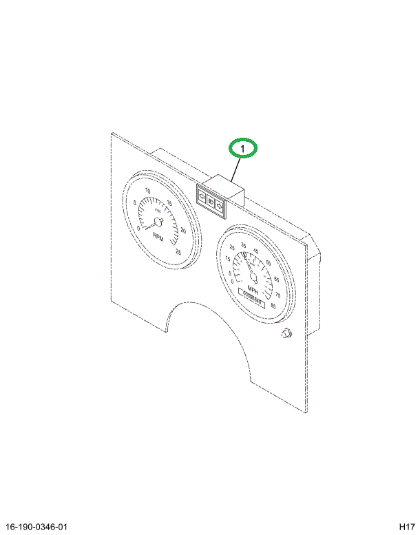 2029017C1 LENS INSTR CLUSTER TURN SIG&HI