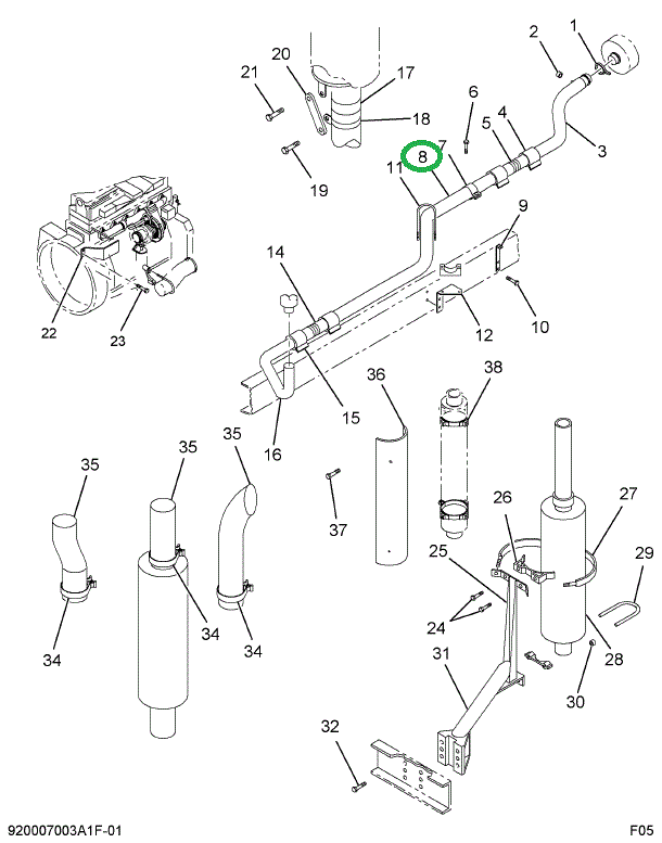 2029104C1 PIPE,EXHAUST FLEX/FLEX