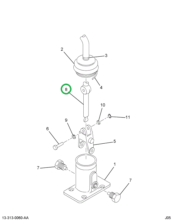 2029220C1 LEVER  SHIFT STUB