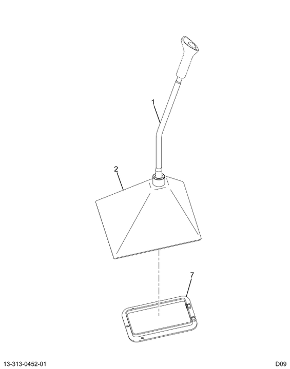 2029337C91 LEVER,TRANS HAND CONTROL OR SH