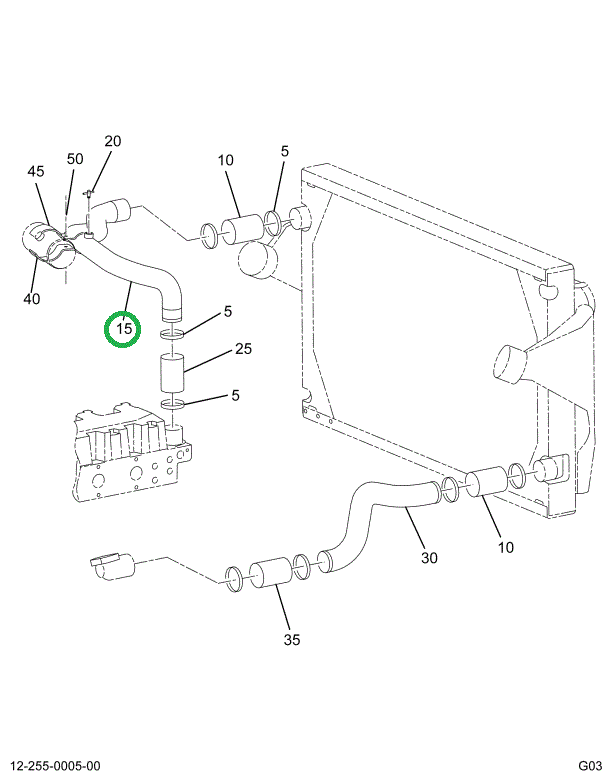 2030494C1 PIPE RADIATOR UPPER