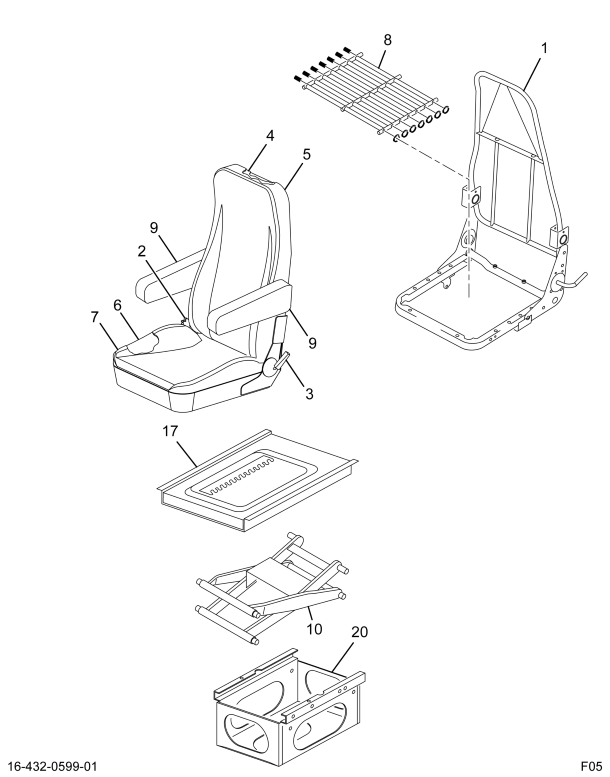 2030686C93 SEAT DRS T914 MID BRWN VN