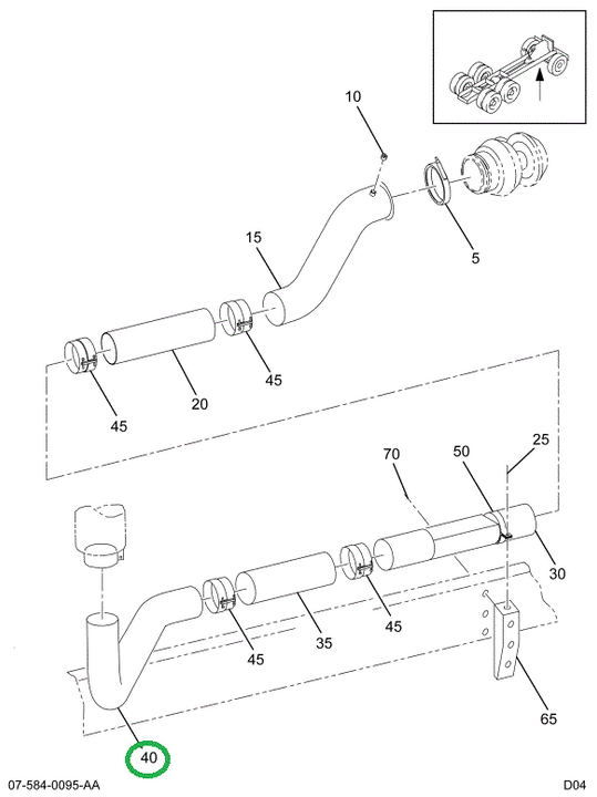 2031851C1 PIPE EXHAUST FLEX/MUFFLER
