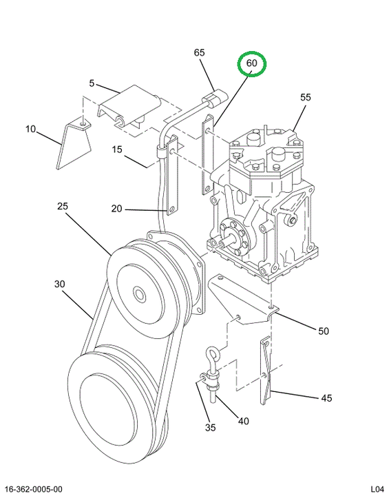 2032574C1 BRACKET,COMPR MTG A/C M11 ENG