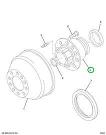 2034002C91 HUB REAR W/CUPS & STUDS