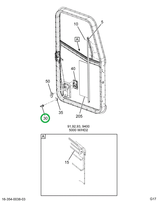 2034524C92 CYLINDER,KIT DOOR LOCKS & IGN