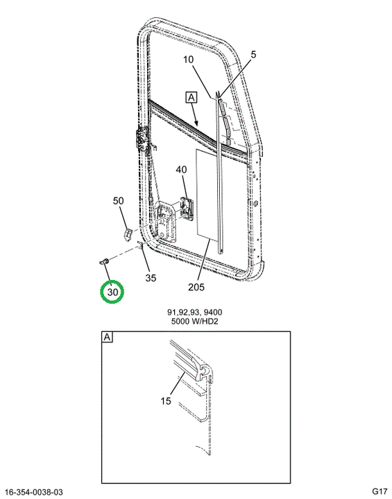 2034524C92 CYLINDER,KIT DOOR LOCKS & IGN
