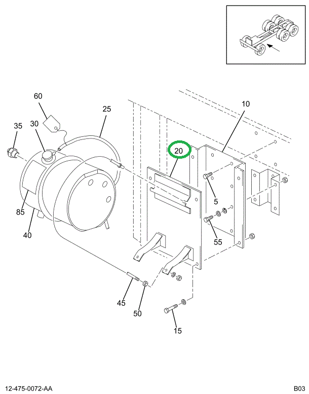 2035537C1 BRACKET SURGE TANK