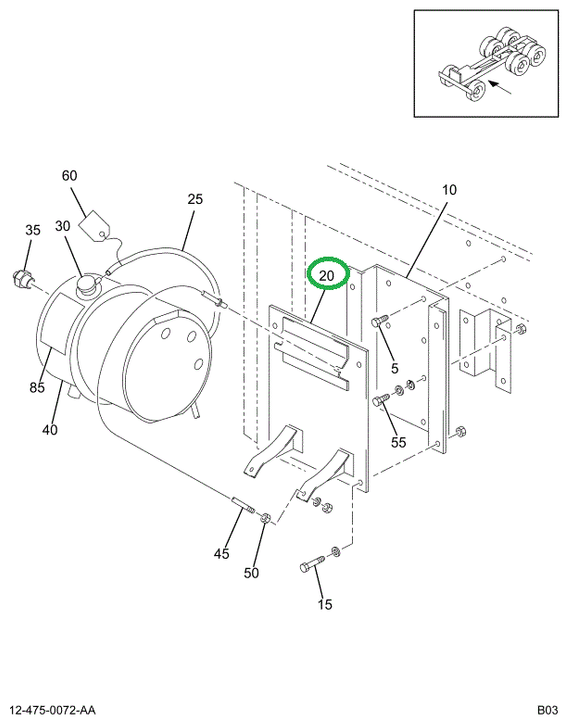 2035537C1 BRACKET SURGE TANK