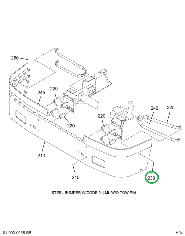 2035853C1 SPACER FRT BUMPER