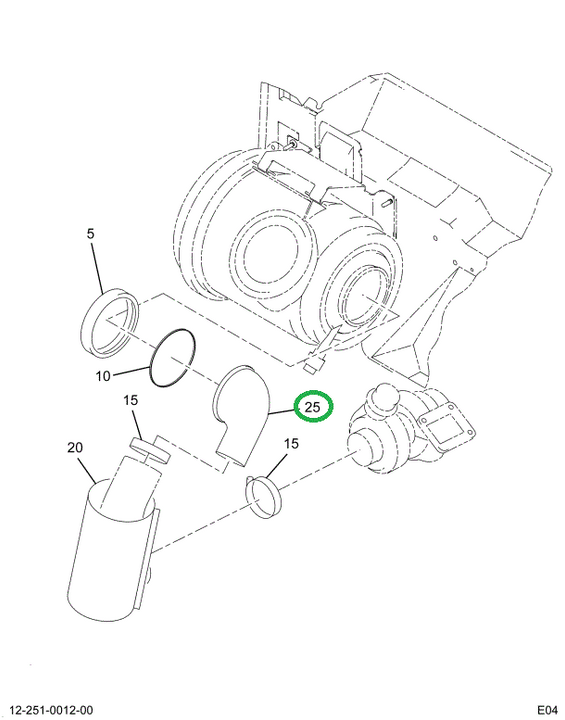 2035900C1 ELBOW AIR CLEANER 90 DEG