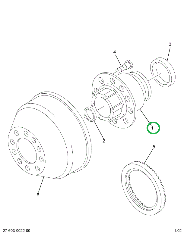 2035951C91 HUB ASSY W/CUPS & STUDS