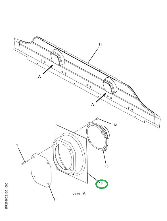 2036434C1 BEZEL TRIM SPKR MTG