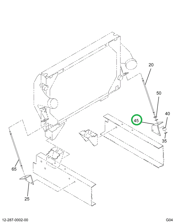 2037609C1 BRACKET RAD STAY ROD