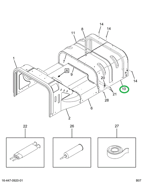 2038173C1 Panel, Bunk Tunnel