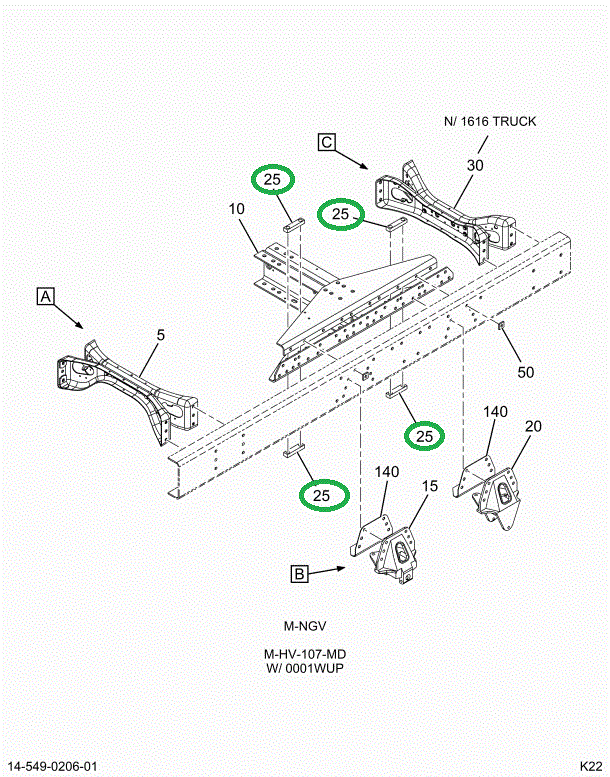 2038387C2 BAR SPACER BRKT MTG ETC