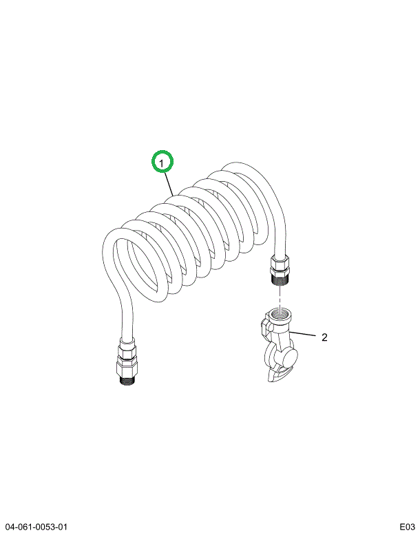 2038437C91 Hose, Air Trailer Emergency (r