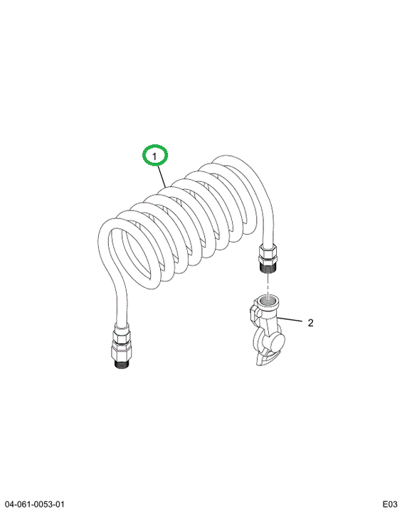 2038437C92 HOSE, AIR TRAILER 15 FOOT COIL