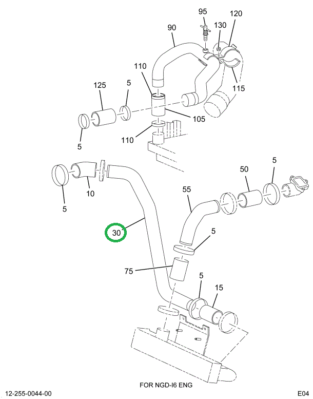 2038716C1 PIPE WATER OIL COOLER/ENG