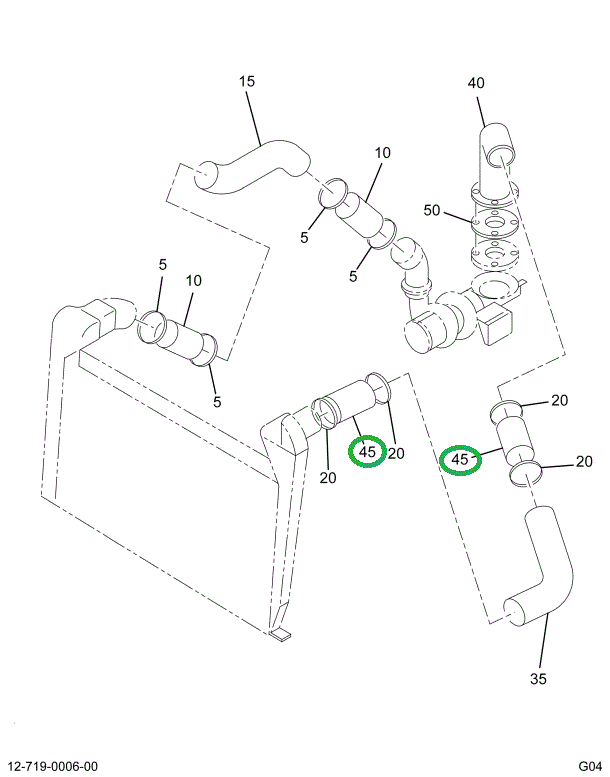 2039682C1 HOSE TURBO CHARGER-HOT SIDE