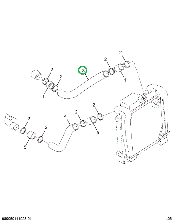 2040815C1 Pipe, Charge Air Cooler To Eng
