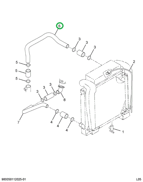 2040819C2 Pipe, Radiator, Upper, Cooling