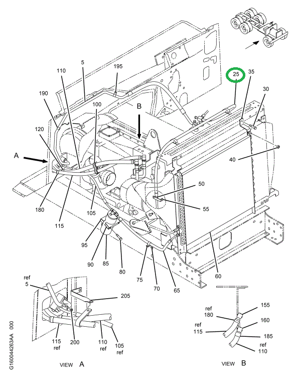 2040929C92 HOSE *ASSY COMPRESSOR TO CONDE