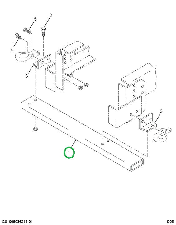 2041607C1 Tube, Reinforcement Bumper 2