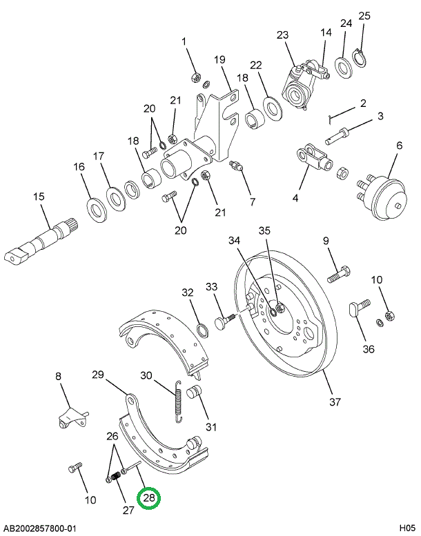 210051H1 Rod, Retainer, Brake Shoe, Ant
