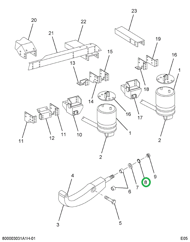 214757R2 WASHER PINION SHAFT NUT