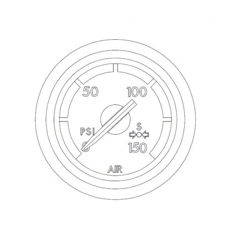 22-46441-010 AIR PRES. GAUGE CHR