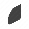 22-61643-211 MUDFLAP-24 IN,MITERE,LH,BLK,SYMPLATIC SG