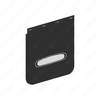 22-61645-001 MUD FLAP-24",STR,BLK,LH/RH,FTL LOGO