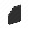 22-79237-002 MUDFLAP 27,MTR BLK SYM,SG,LH