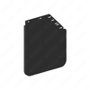 22-79237-012 MUDFLAP 27,MTR BLK SYM,SG,RH