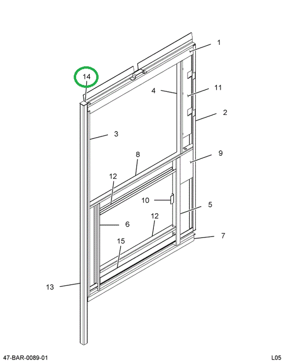 2201066C1 Plate, Backing Drivers Window