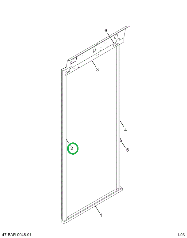 2201076C1 Post, Entrance Door Cowl, Bus