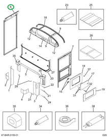 2201080C4 Frame, Entrance Door, Bus, Out