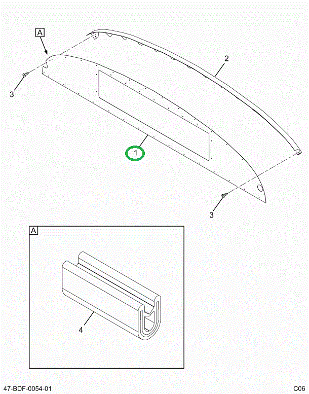 2201551C6 PANEL BULKHEAD W/DESTINATION