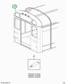 2201568C7 Cap, Bow, Bus Body, W/ Marker