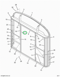 2201956C1 POST DOOR*REAR LH CE